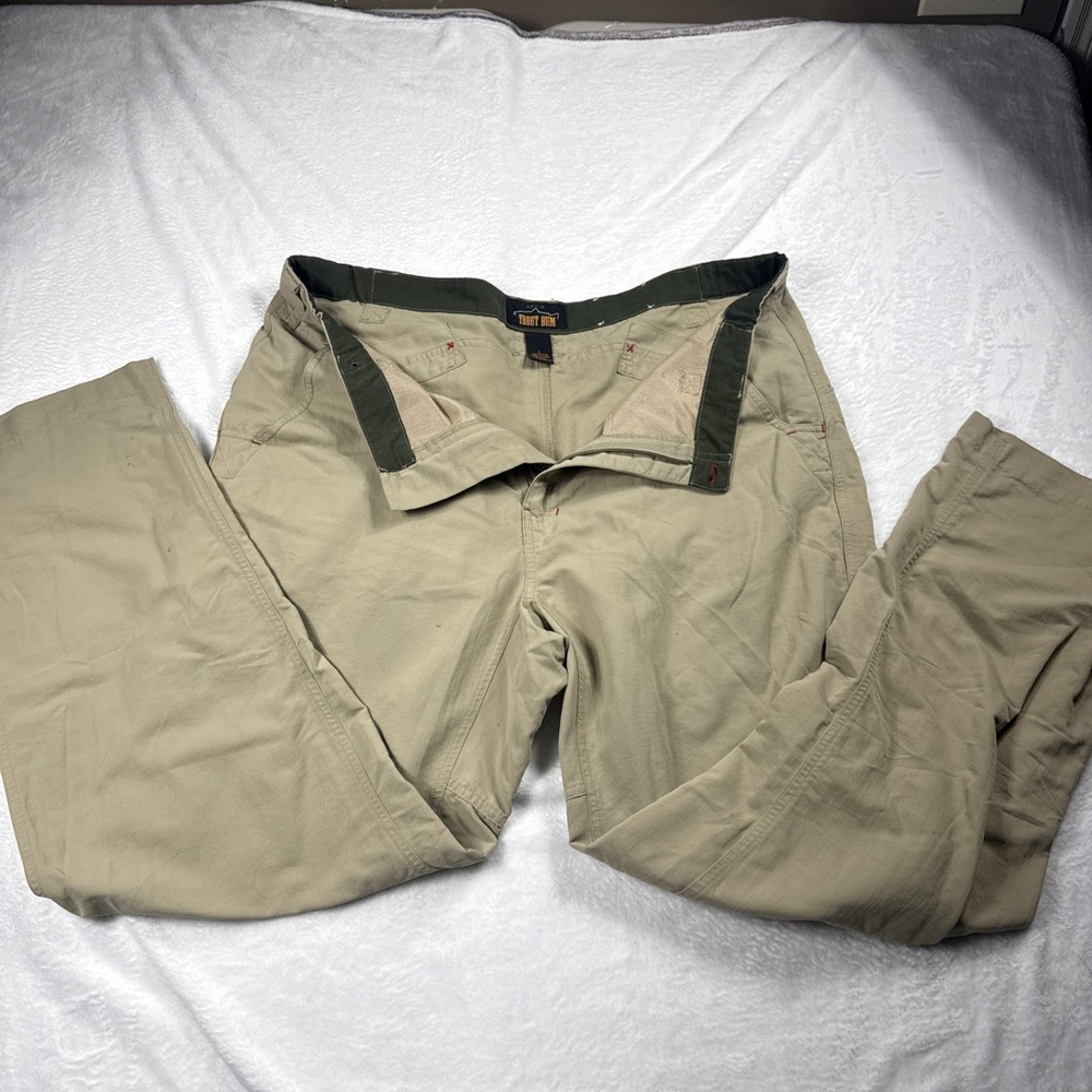 Orvis Pants Men Large 38x32" Beige Trout Bum Hiking Lightweight Hiking Fishing